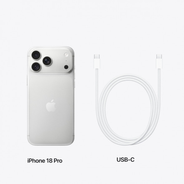 Смартфон Apple iPhone 18 Pro 256GB (eSIM), Silver в Рязани