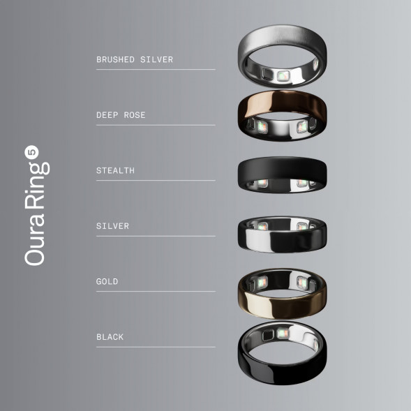 Умное кольцо Oura Ring 5 (размер 7), матовое серебро/Brushed Silver в Рязани