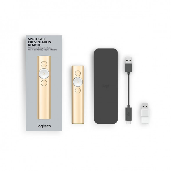 Презентер Logitech Spotlight Presentation Remote золотой в Рязани
