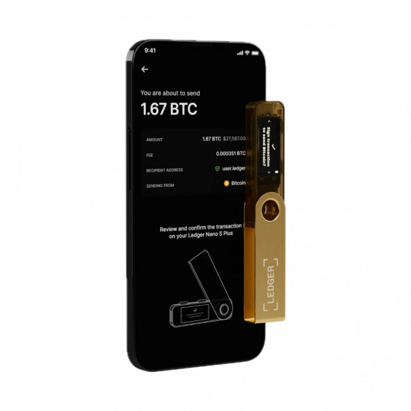 Криптокошелек Ledger Nano S Plus 1 шт., золотой в Рязани