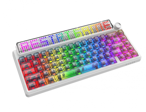 Беспроводная игровая механическая клавиатура Ajazz Pixel 68, 8K, Hot-Swap, RGB, с матричным LED экраном в Рязани