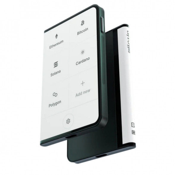 Аппаратный холодный криптокошелек Ledger Stax c чехлом Magnet Shell Black + Recovery Key в Рязани