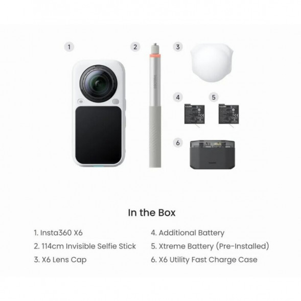 Экшн-камера Insta360 X6 Essentials Bundle, White в Рязани