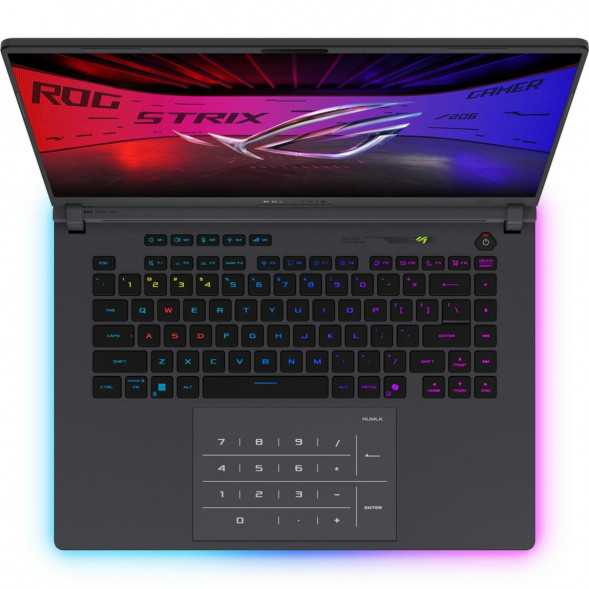 Ноутбук игровой ASUS ROG Strix G16 G615JMR-TS415 (16&amp;quot;, IPS, Intel Core i7-14650HX 2.2ГГц, 16-ядерный, 16ГБ DDR5, 512 ГБ SSD, NVIDIA GeForce RTX 5060 - 8 ГБ, без ОС), серый в Рязани
