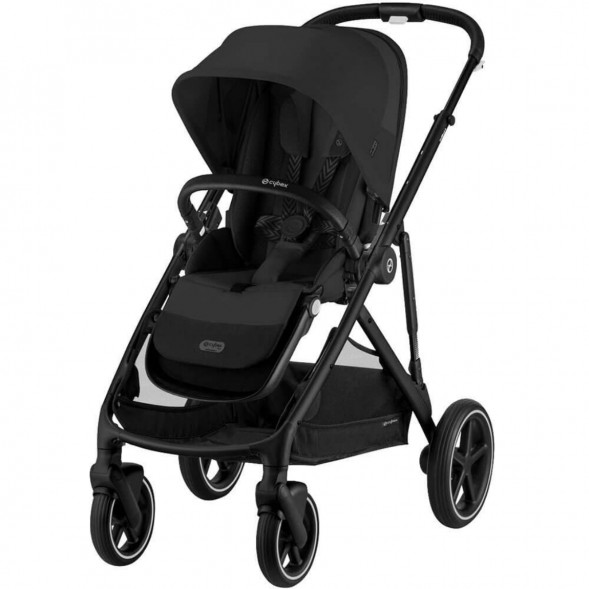 Детская коляска Cybex Gazelle S BLK Moon Black с корзиной и дождевиком в Рязани