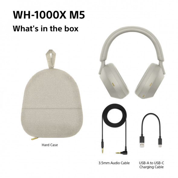 Беспроводные наушники Sony WH-1000XM5, серебристый в Рязани