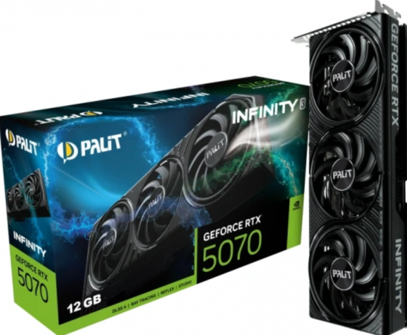 Видеокарта Palit GeForce RTX 5070 Infinity 3 OC [NE75070S19K9-GB2050S] в Рязани