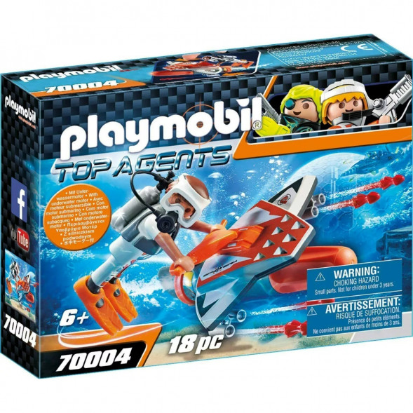 Конструктор Playmobil Top Agents 70004 Подводное крыло шпионской команды в Рязани