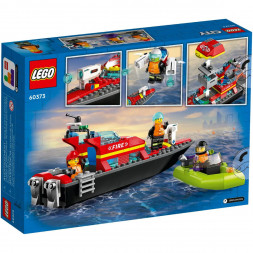 Конструктор LEGO City 60373 &amp;quot;Пожарно-спасательная лодка&amp;quot;, 144 деталей