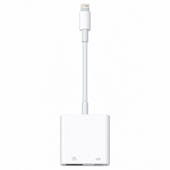 Разъем Apple Lightning - USB/Lightning, белый в Рязани